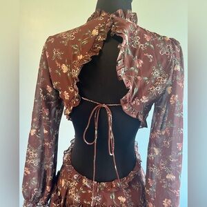 Beautiful floral open back sexy dress. NWOT